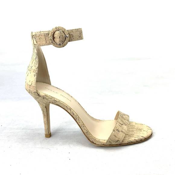 NEW PELLE MODA kallie high heels in white washed cork - Picture 1 of 1